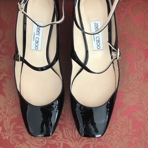 Jimmy Choo Black Patent Mary Janes